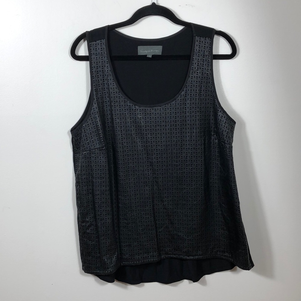 Anthropologie Sunday in Brooklyn Faux Leather tank - Picture 2 of 5